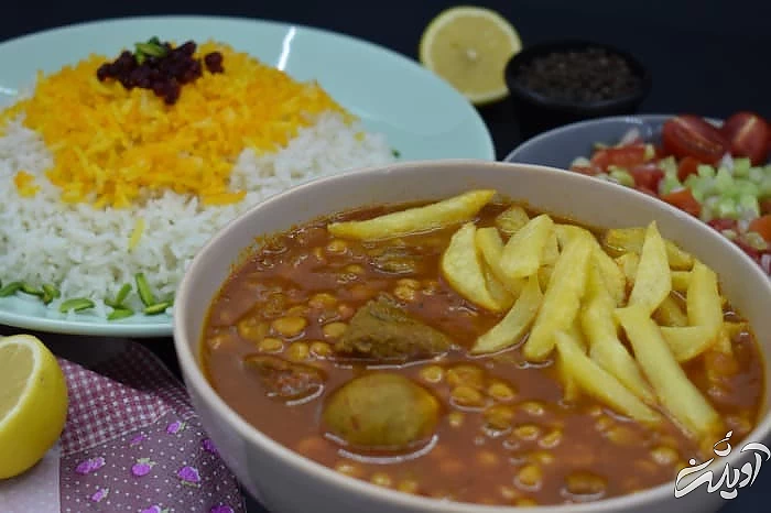 پخت خورشت قیمه با قارچ خورشت قیمه